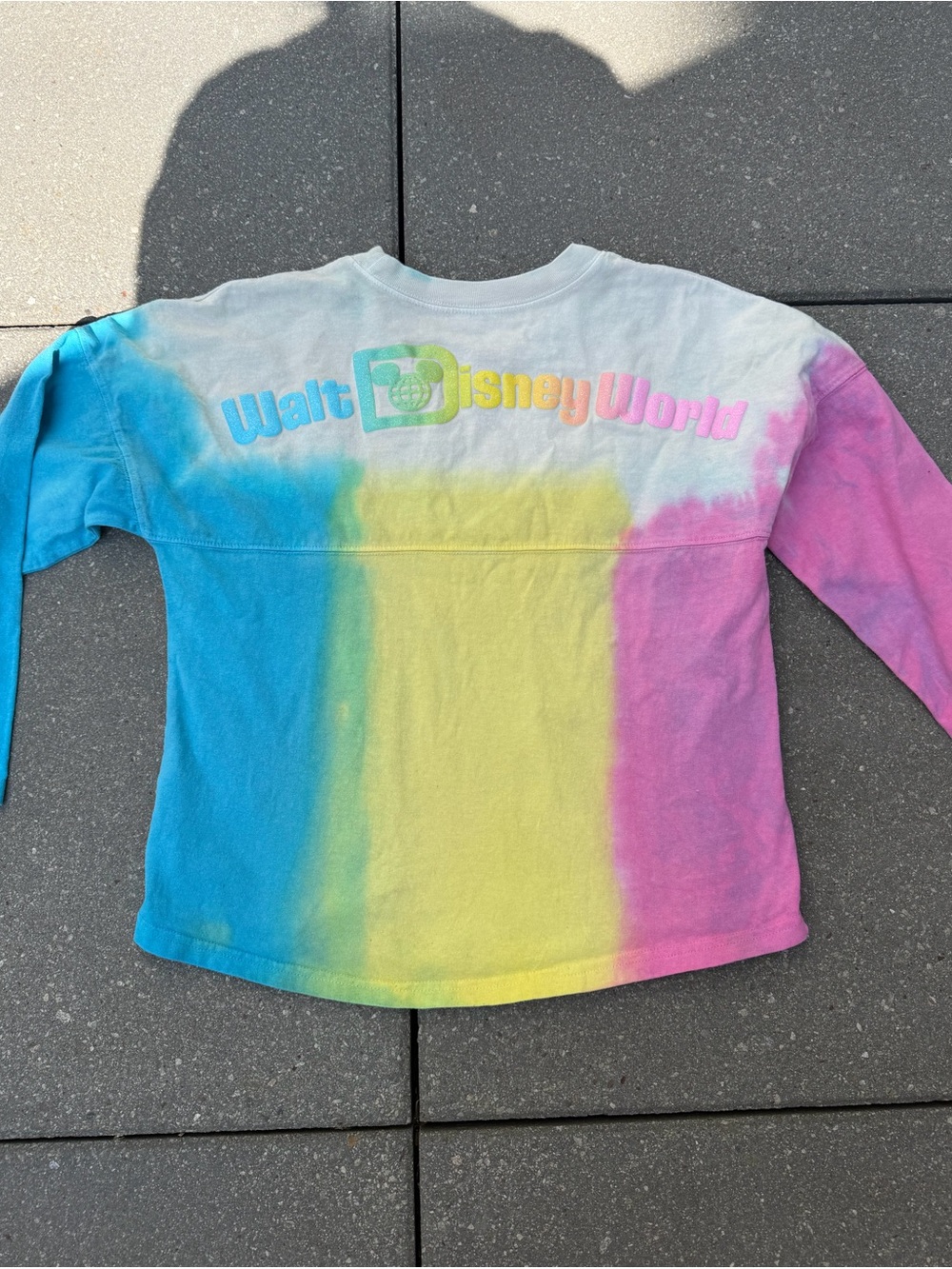 Disney Parks Spirit Jersey Kids XL Pastel Tie Dye Walt Disney World Puff Print